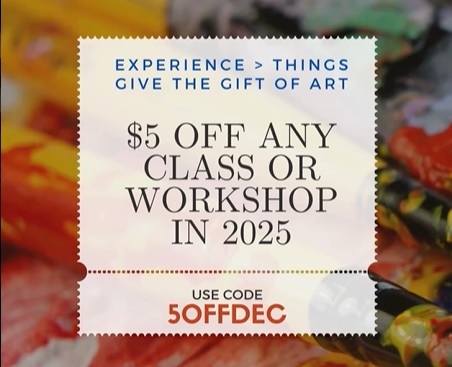 coupon for 2025 classes and workshops